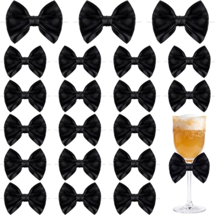 Bow Tie Pre Tied - Black 48 Pcs 3.5 Inch Bows