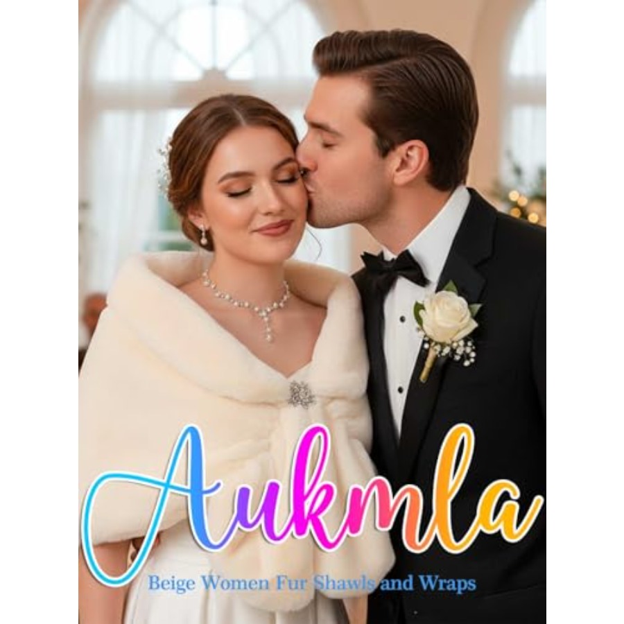 Aukmla Women's Wedding Fur Wra - Stole Wedding Shawl 리뷰 및 가격