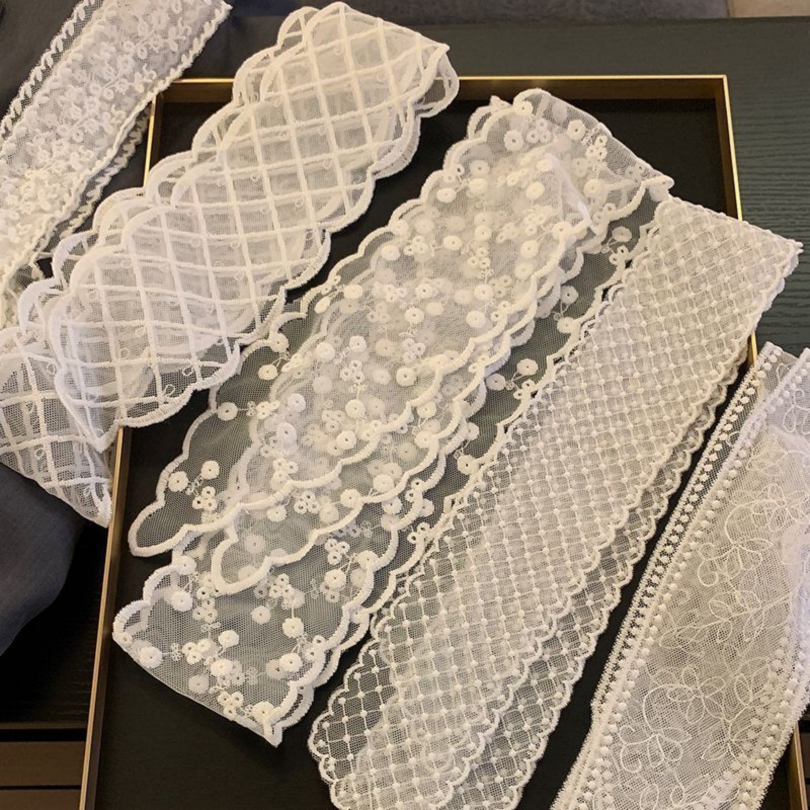 Korean Ins White Lace Ribbon S - Ascot Neck Scarf 리뷰 및 가격