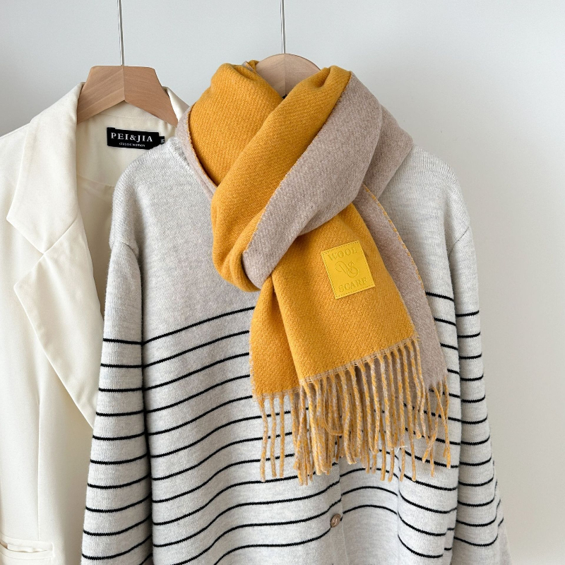 New Luxury Design Wool Scarf W - Muffler Men Wool 리뷰 및 가격