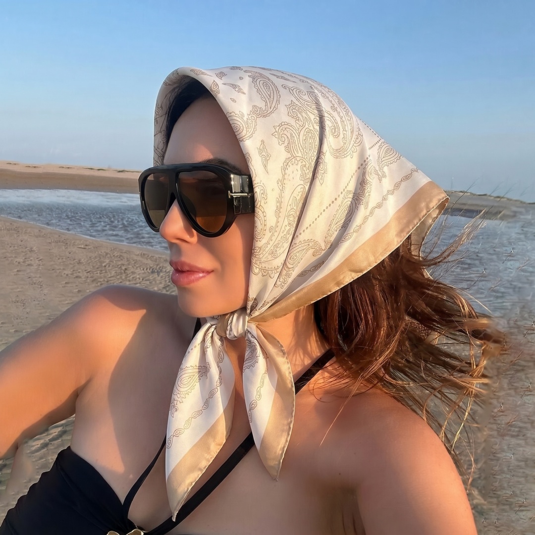 Scarf Square Hijab Bandana Hea - Scarf Silk Square 리뷰 및 가격
