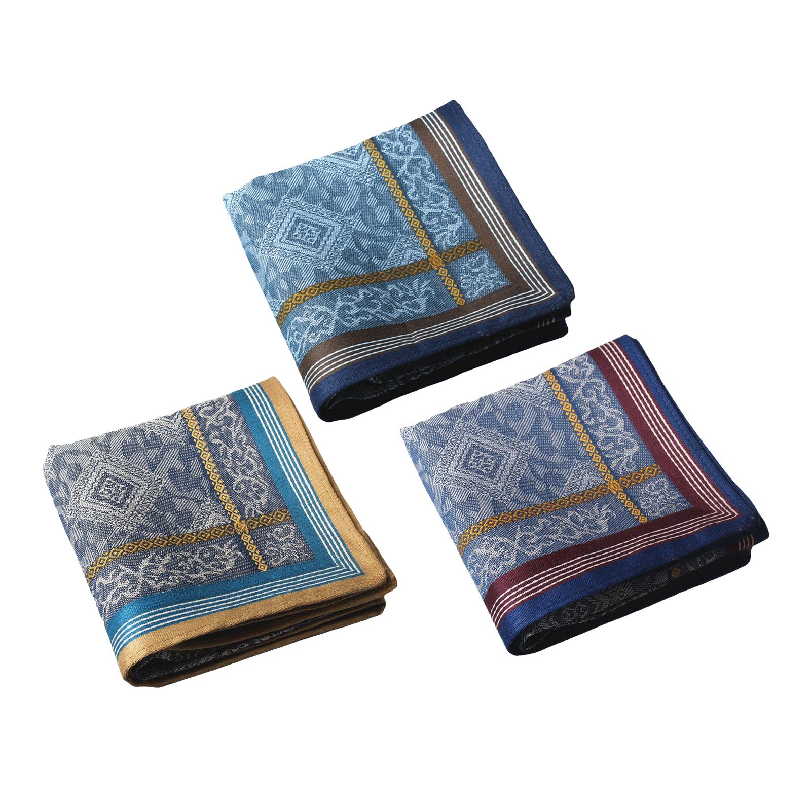 3Pcs Pocket Square Hankies Jac - Handkerchief Cotton Men 리뷰 및 가격