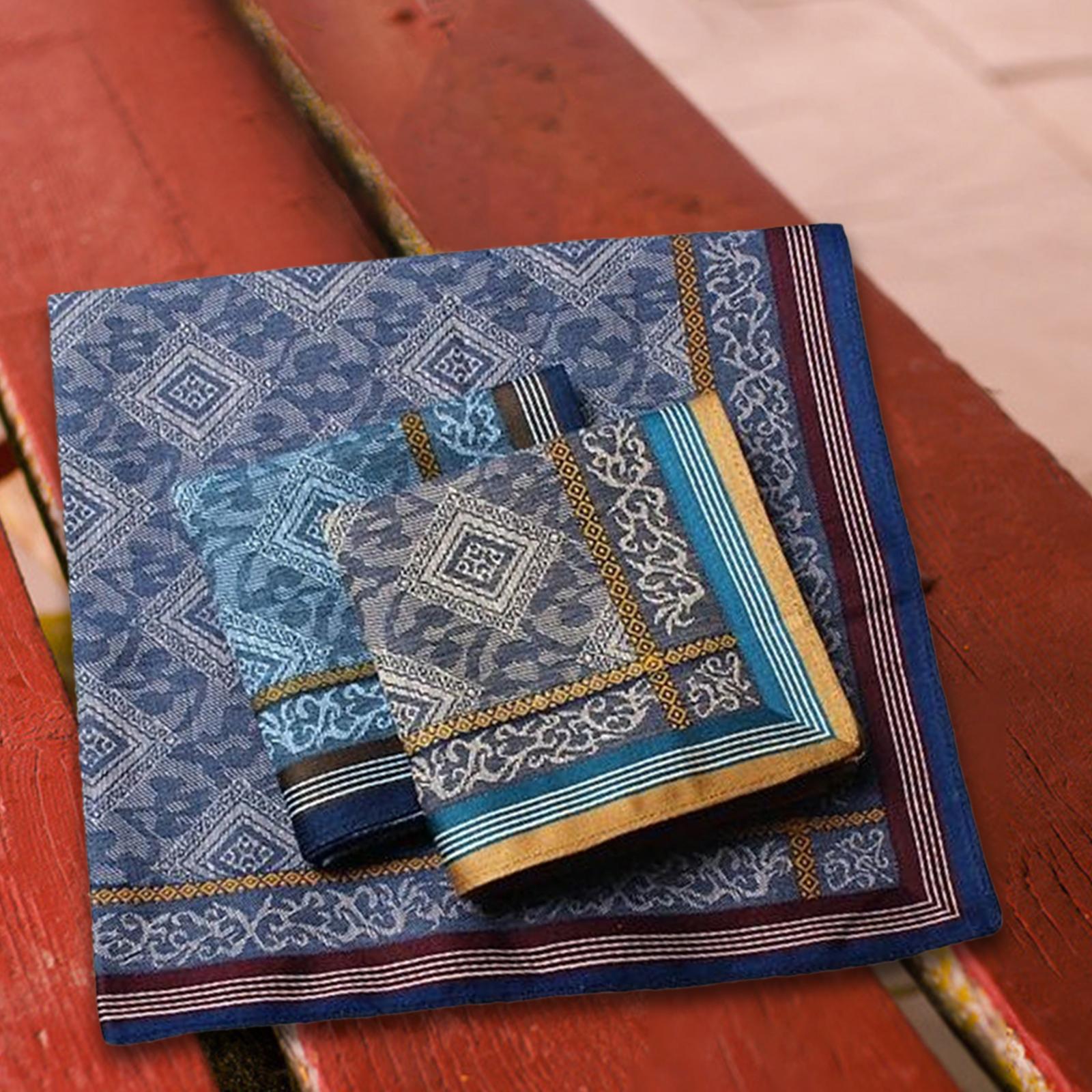 3Pcs Pocket Square Hankies Jac - Handkerchief Cotton Men 리뷰 및 가격