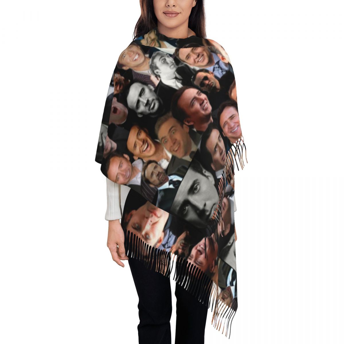 Nicolas Cage Colllage Shawl Wr - Pashmina Wrap Large 리뷰 및 가격