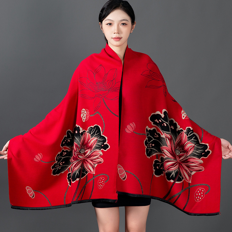 Women Winter Shawl Cashmere Sc - Woven Scarf Blanket 리뷰 및 가격