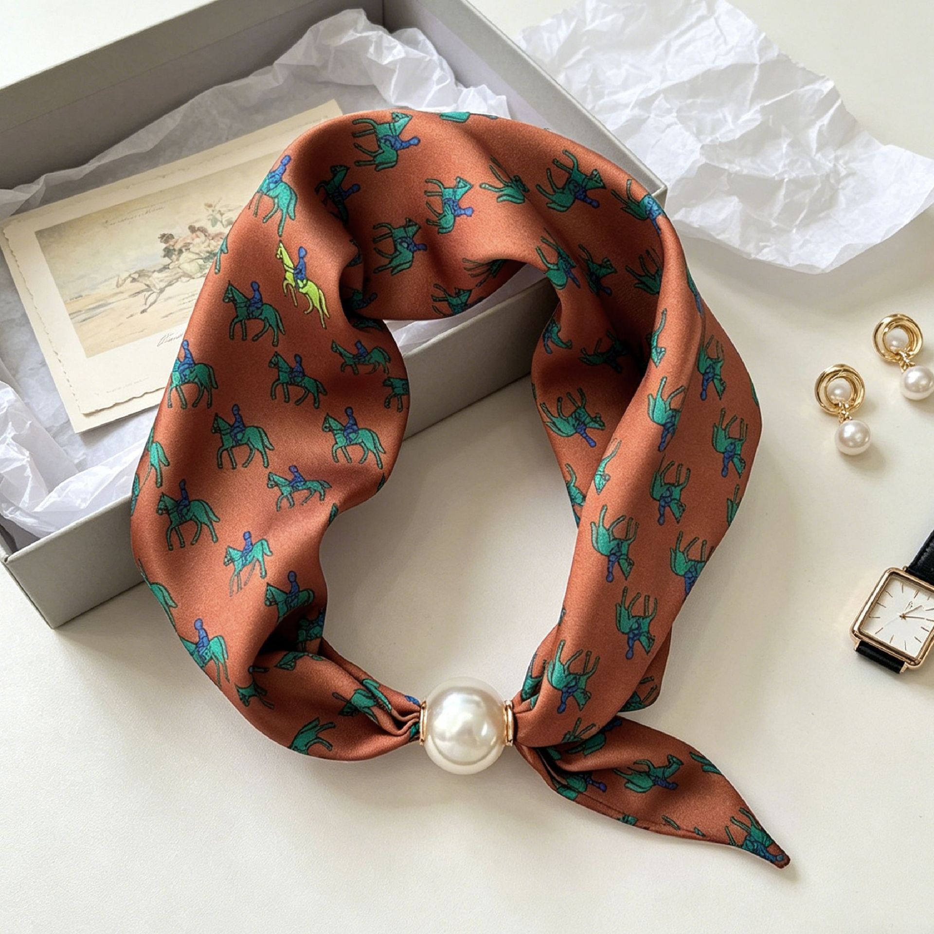Luxury Knight Pearl Magnetic S - Ascot Neck Scarf 리뷰 및 가격
