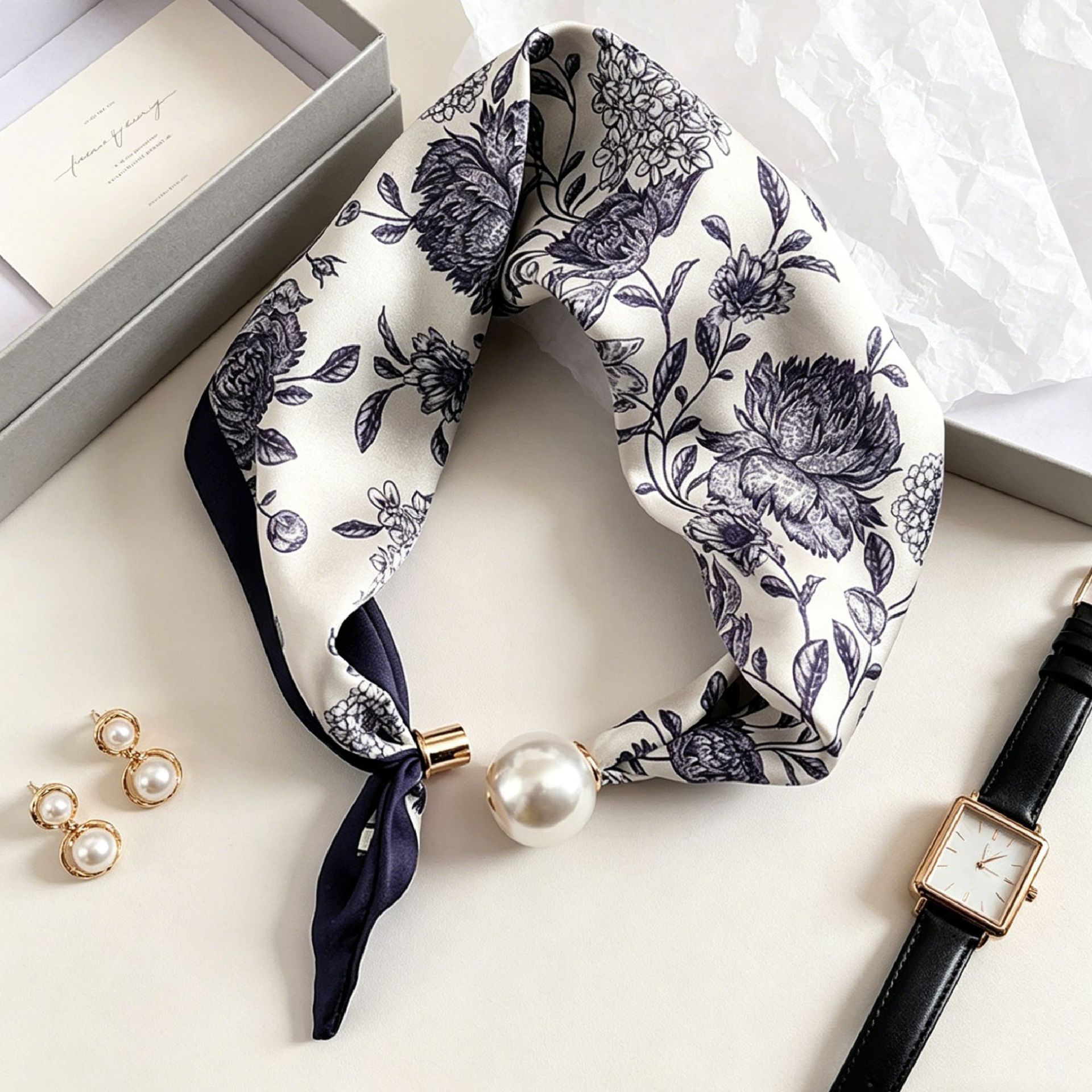 Luxury Knight Pearl Magnetic S - Ascot Neck Scarf 리뷰 및 가격