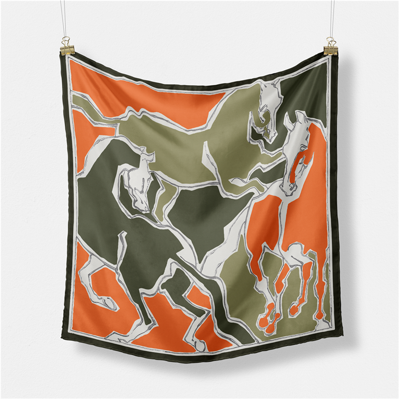 Twill Silk Scarf Woman Three H - Scarf Silk Square 리뷰 및 가격