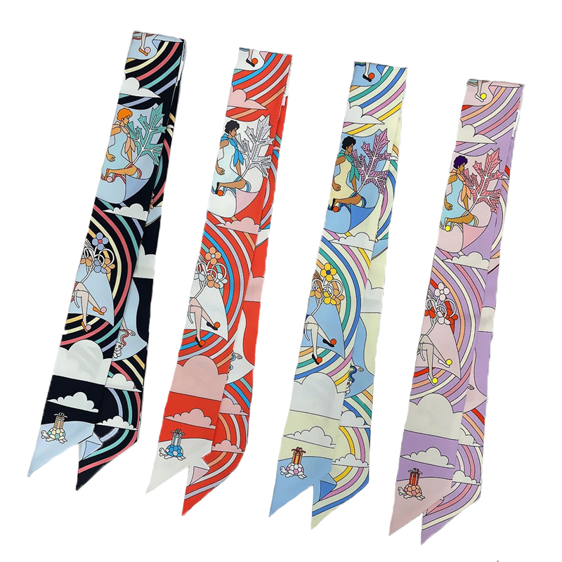 Women 100% Mulberry Silk Scarf - Ascot Neck Scarf 리뷰 및 가격