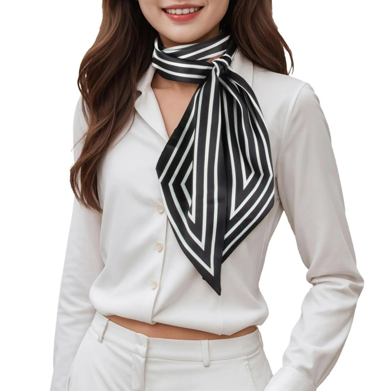 Fashion Stripes Hair Ribbon Sc - Silk Tie Striped 리뷰 및 가격