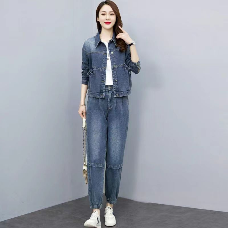 Women Denim Suits 2024 New Spr - Pocket Square Set 리뷰 및 가격
