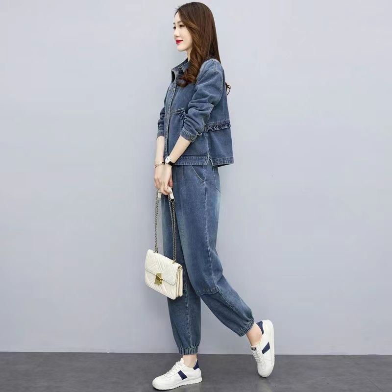 Women Denim Suits 2024 New Spr - Pocket Square Set 리뷰 및 가격