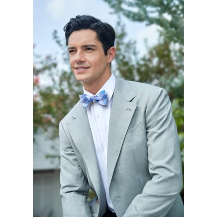 Bow Ties for Men Check Plaid S - Handkerchief Cotton Men 리뷰 및 가격