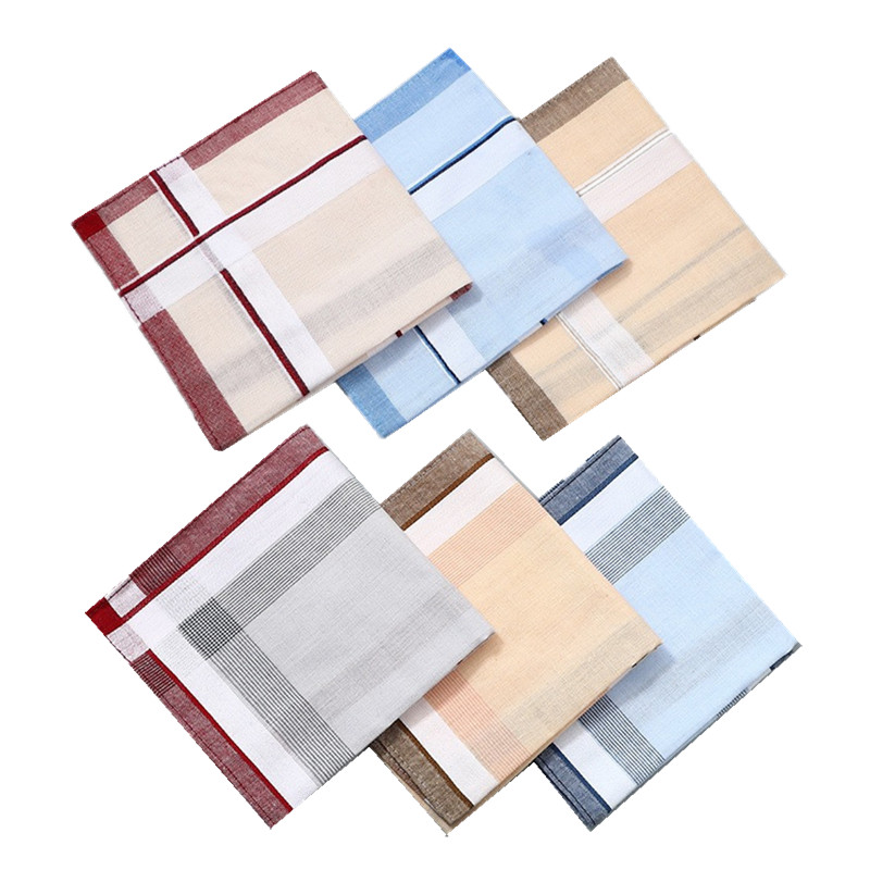 3Pcs 40x40cm Vintage Plaid Str - Handkerchief Cotton Men 리뷰 및 가격