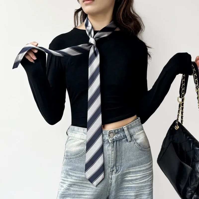 2026 South Korea Dongdaemun St - Silk Tie Striped 리뷰 및 가격