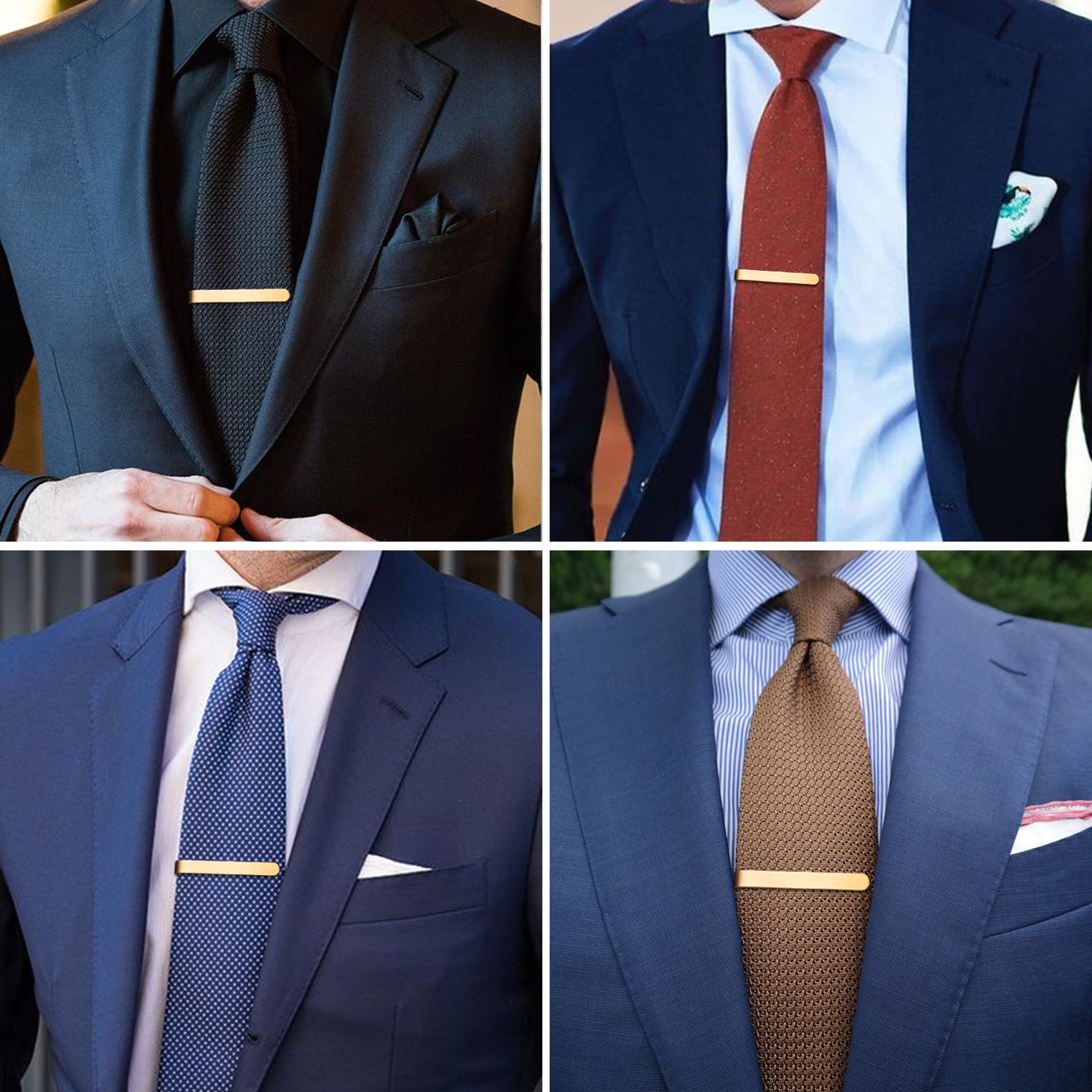 HAWSON 4pcs Skinny Tie Clip fo - Tie Bar Set Gift 리뷰 및 가격