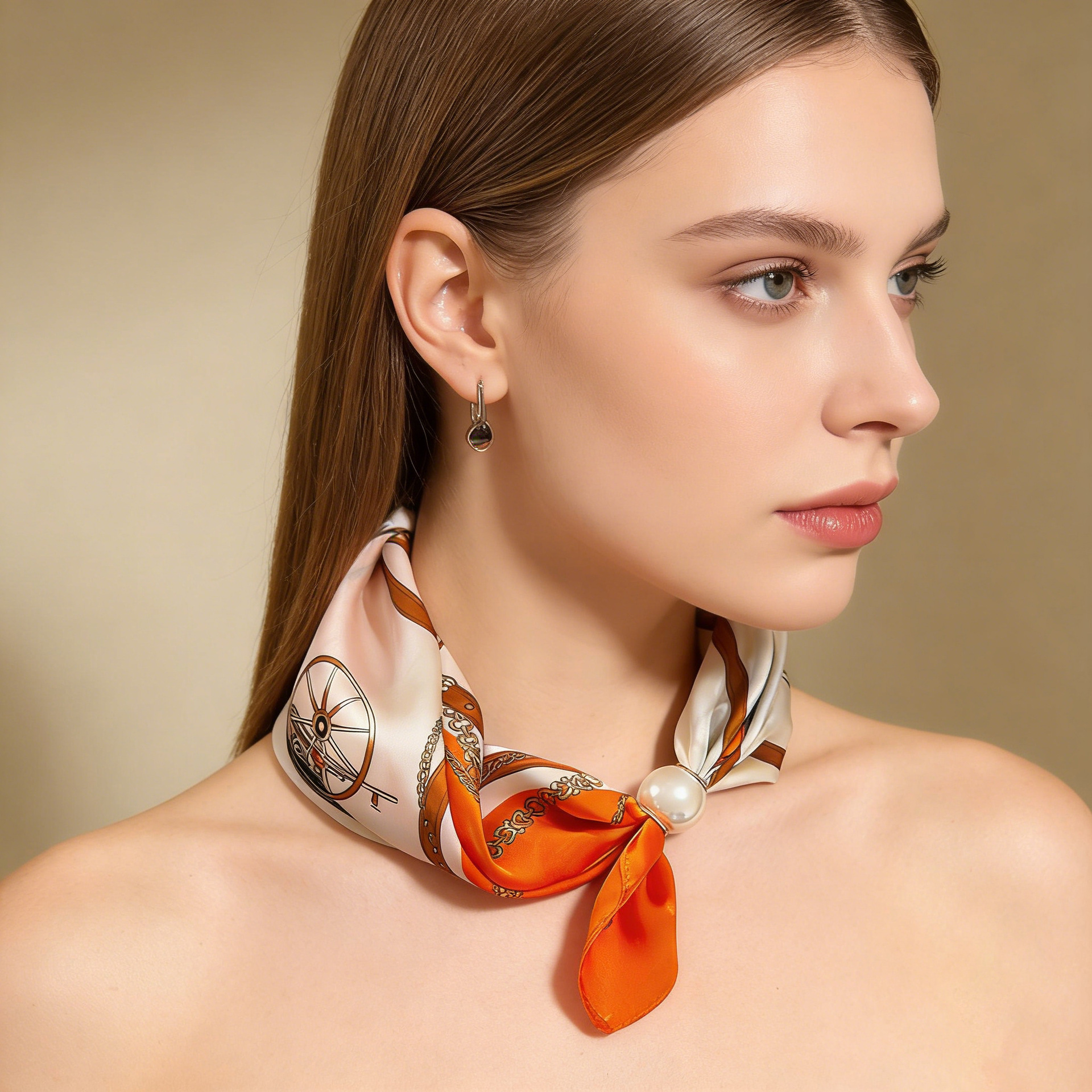 Scarf Chain Silk Lazy Magnetic - Face Scarf Mask 리뷰 및 가격