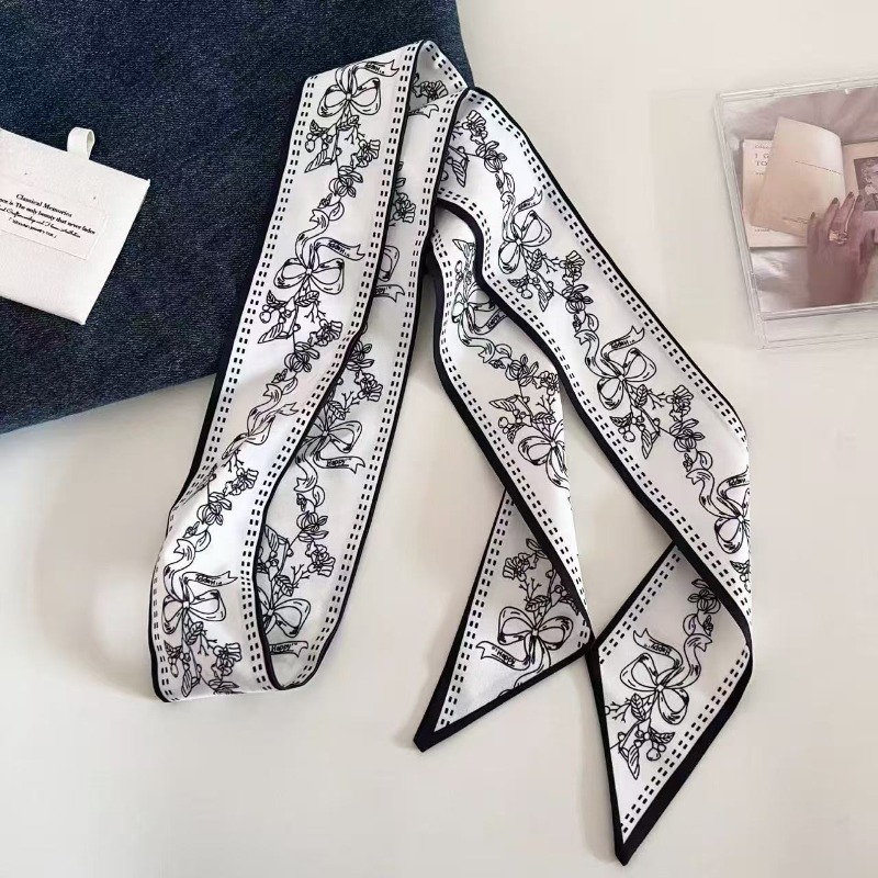 Black White Double Sided Paisl - Ascot Neck Scarf 리뷰 및 가격