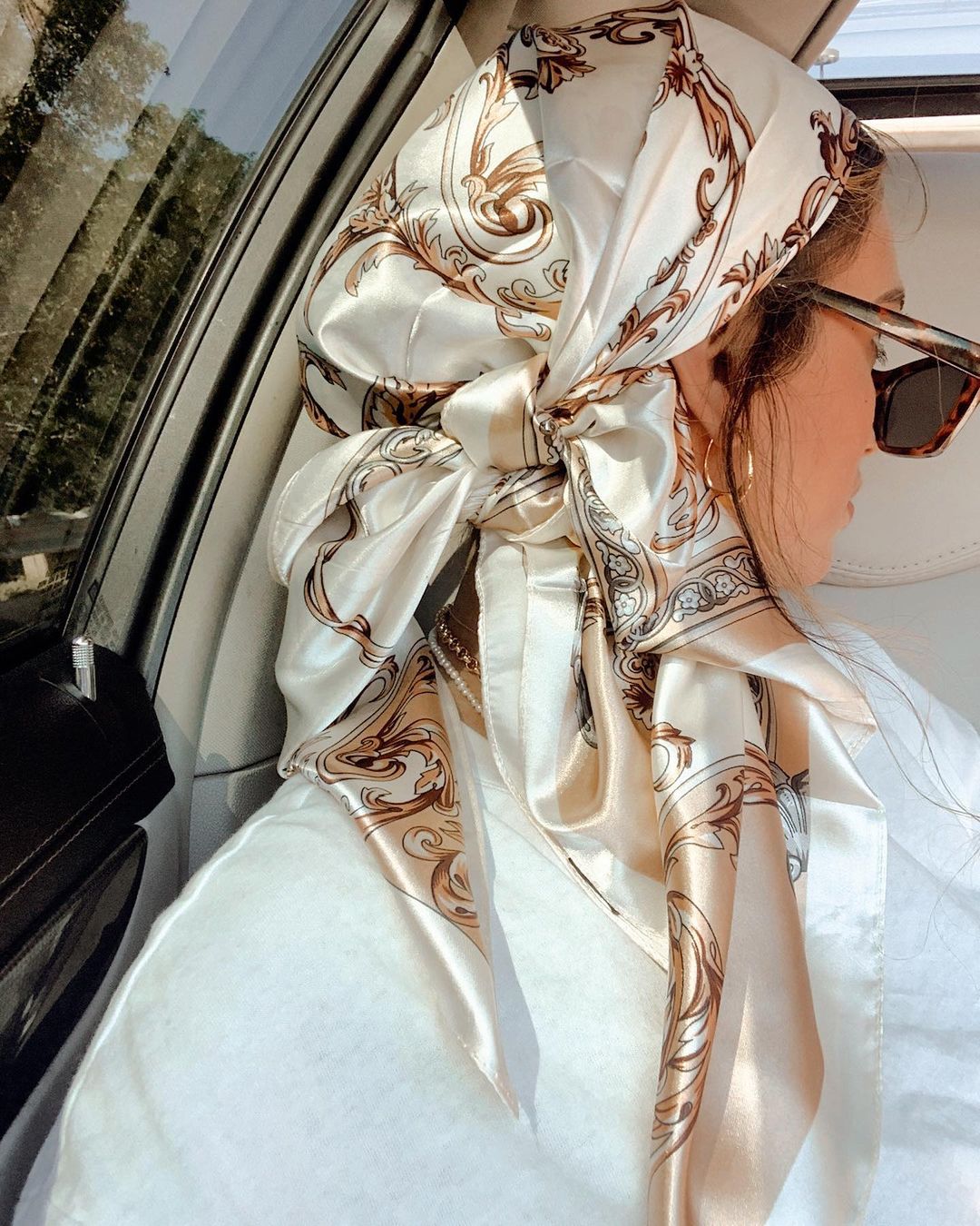 Satin Square Scarf Women Musli - Face Scarf Mask 리뷰 및 가격