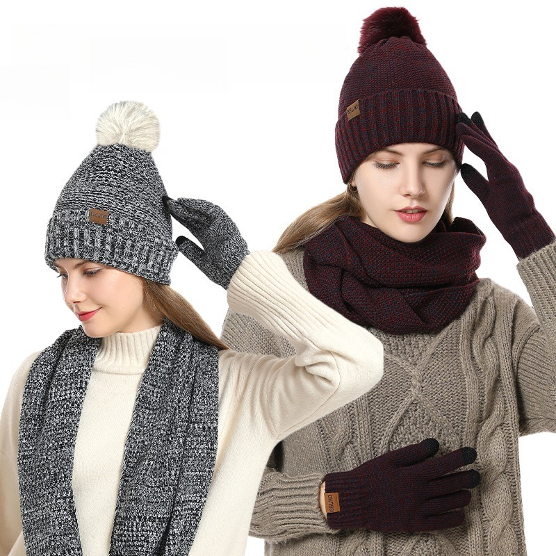 Women Winter 3Pcs Fleece Lined - Infinity Scarf Knit 리뷰 및 가격