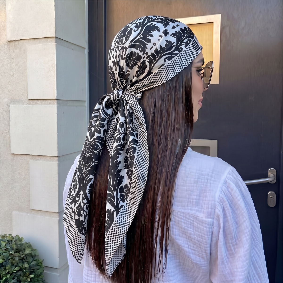 NEW Women Silk Square Scarf La - Pashmina Wrap Large 리뷰 및 가격