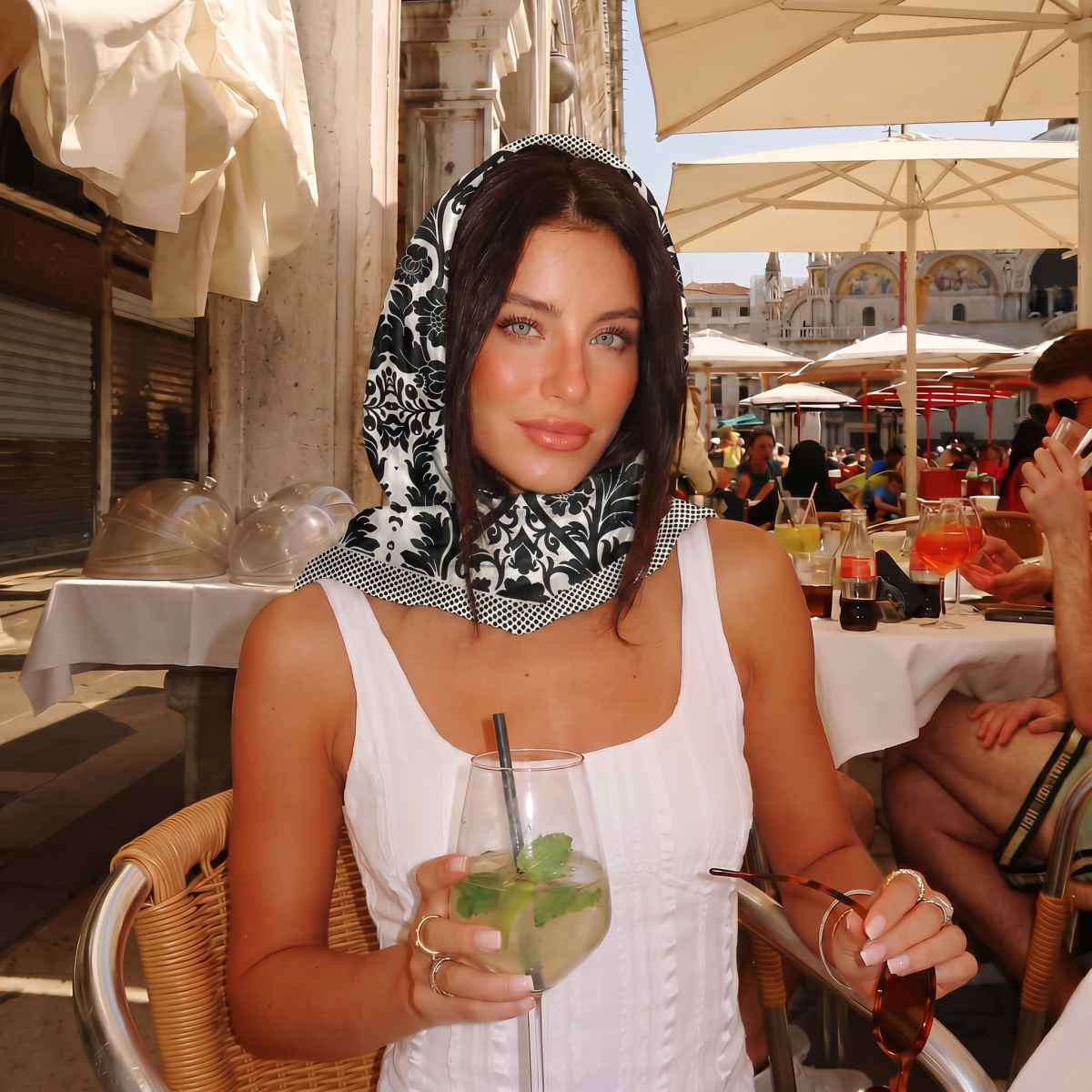 NEW Women Silk Square Scarf La - Pashmina Wrap Large 리뷰 및 가격