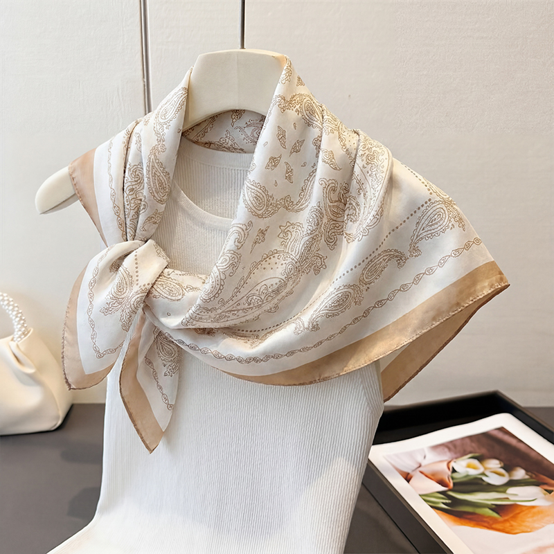 Vintage Beige Paisley Print Sq - Face Scarf Mask 리뷰 및 가격