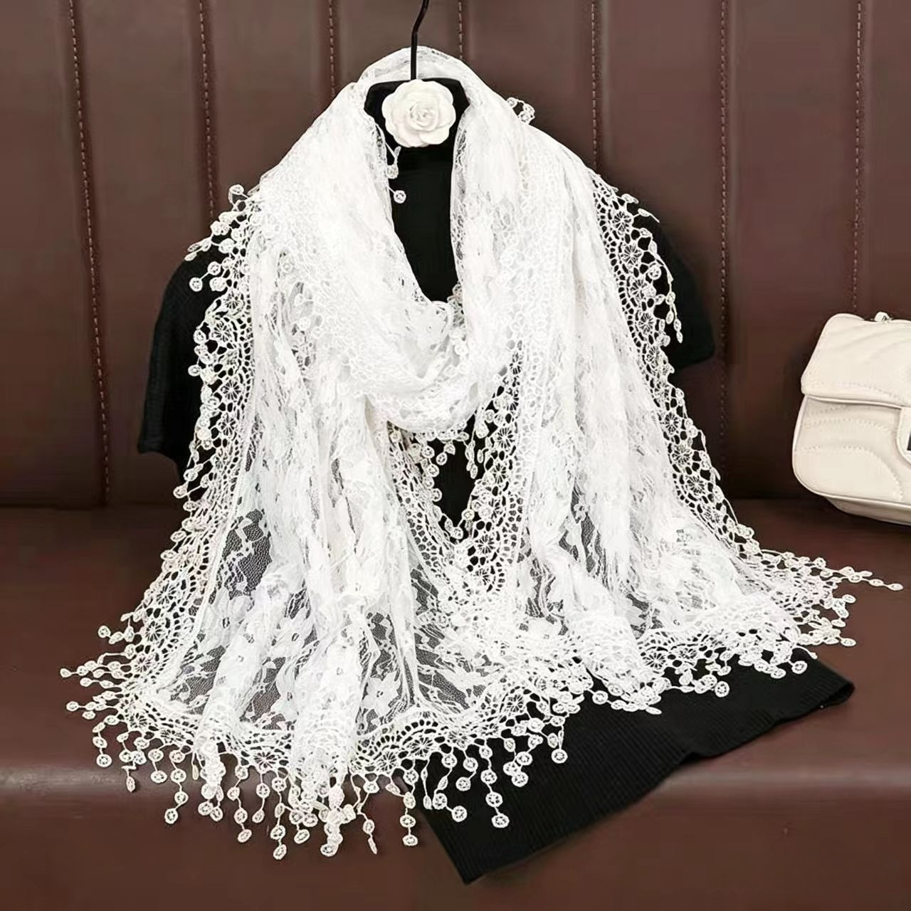 New Embroidery Lace Scarf Shaw - Stole Wedding Shawl 리뷰 및 가격