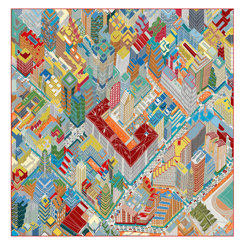 Silk Scarf Women Magic City Pr - Scarf Silk Square 리뷰 및 가격