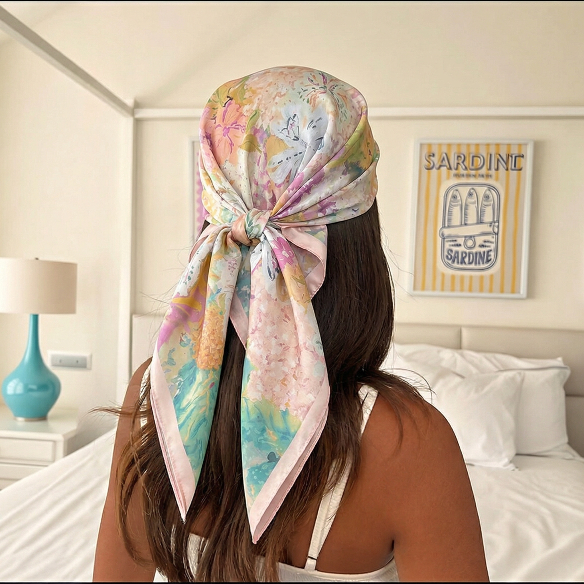 70*70cm Square Silk Scarf for  - Scarf Silk Square 리뷰 및 가격