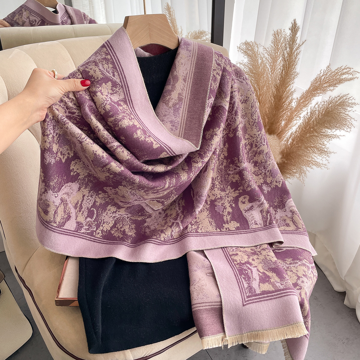 Luxury Winter Cashmere Scarf W - Woven Scarf Blanket 리뷰 및 가격