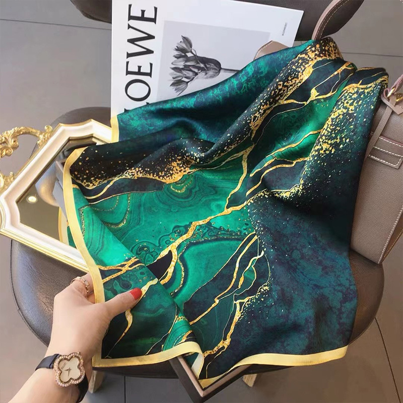 70x70cm Women Scarf Silk Feeli - Ascot Neck Scarf 리뷰 및 가격