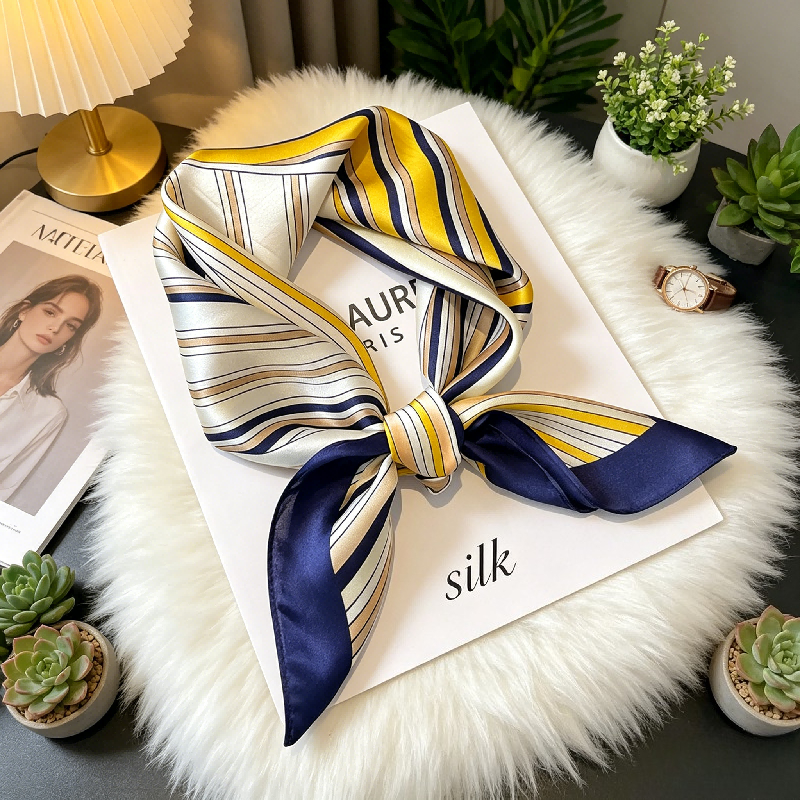 Korean Version Striped Splicin - Silk Tie Striped 리뷰 및 가격