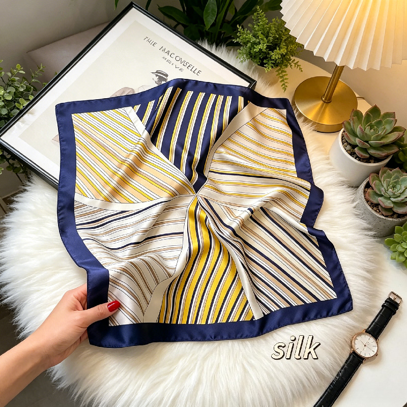 Korean Version Striped Splicin - Silk Tie Striped 리뷰 및 가격