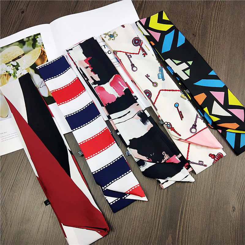 TOP Small Long Silk Neckerchie - Silk Tie Striped 리뷰 및 가격
