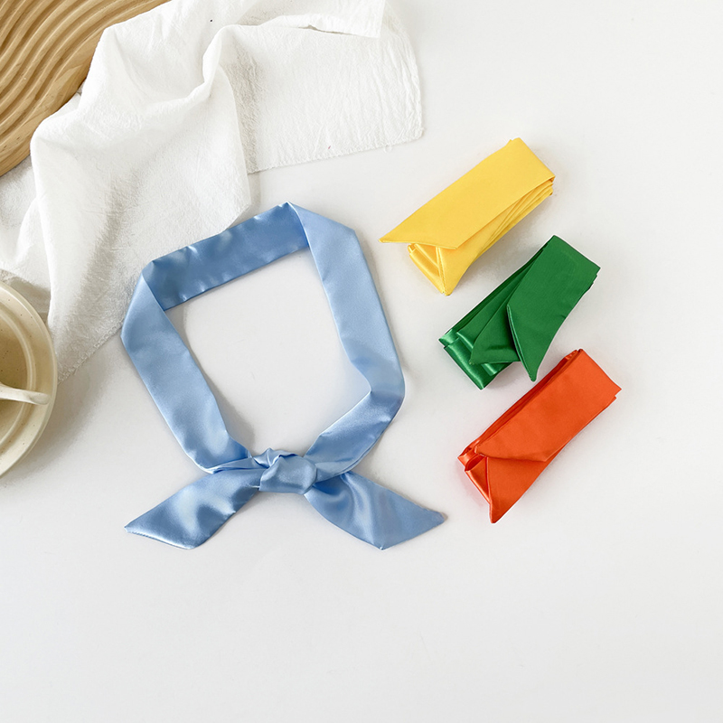 4x100cm Satin Silk Narrow Scar - Ascot Neck Scarf 리뷰 및 가격