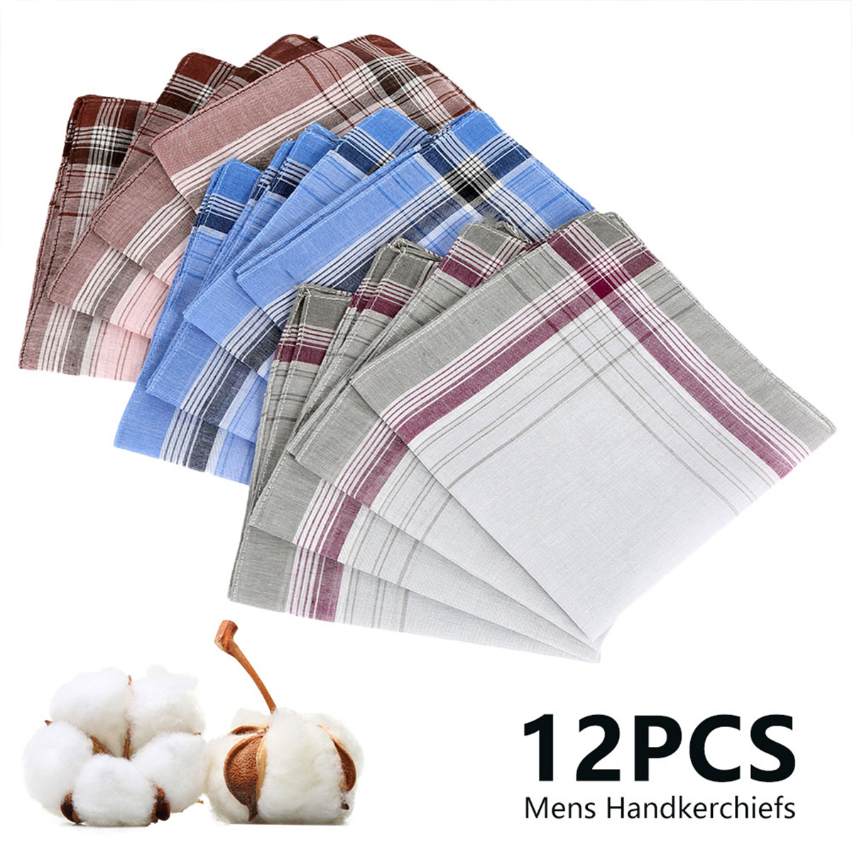 12Pcs Pure Cotton Men's Handke - Handkerchief Cotton Men 리뷰 및 가격