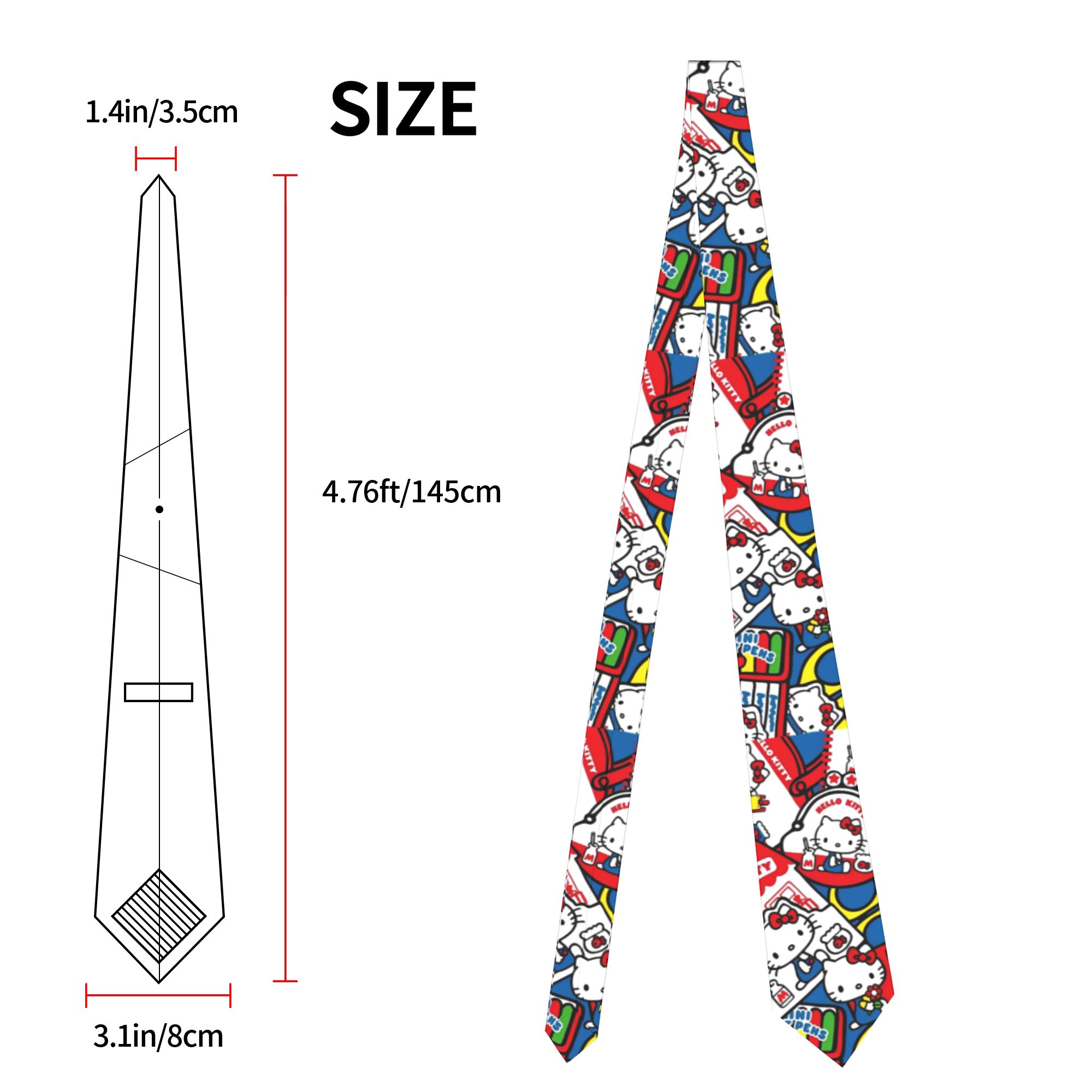 Hello Kitty Colorful Neckties  - Skinny Tie Men 리뷰 및 가격
