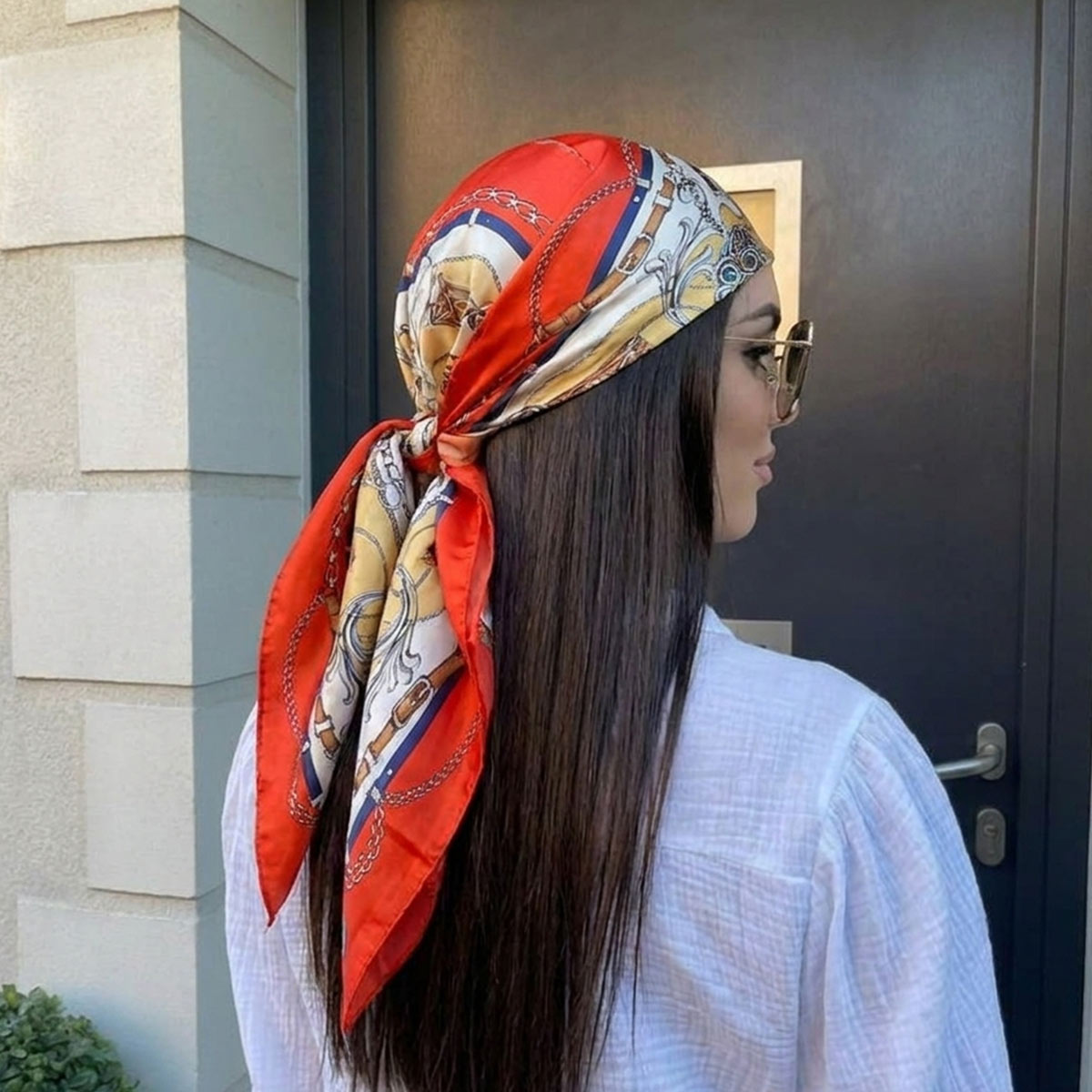 New Silk Shawl Square Scarf Fo - Face Scarf Mask 리뷰 및 가격
