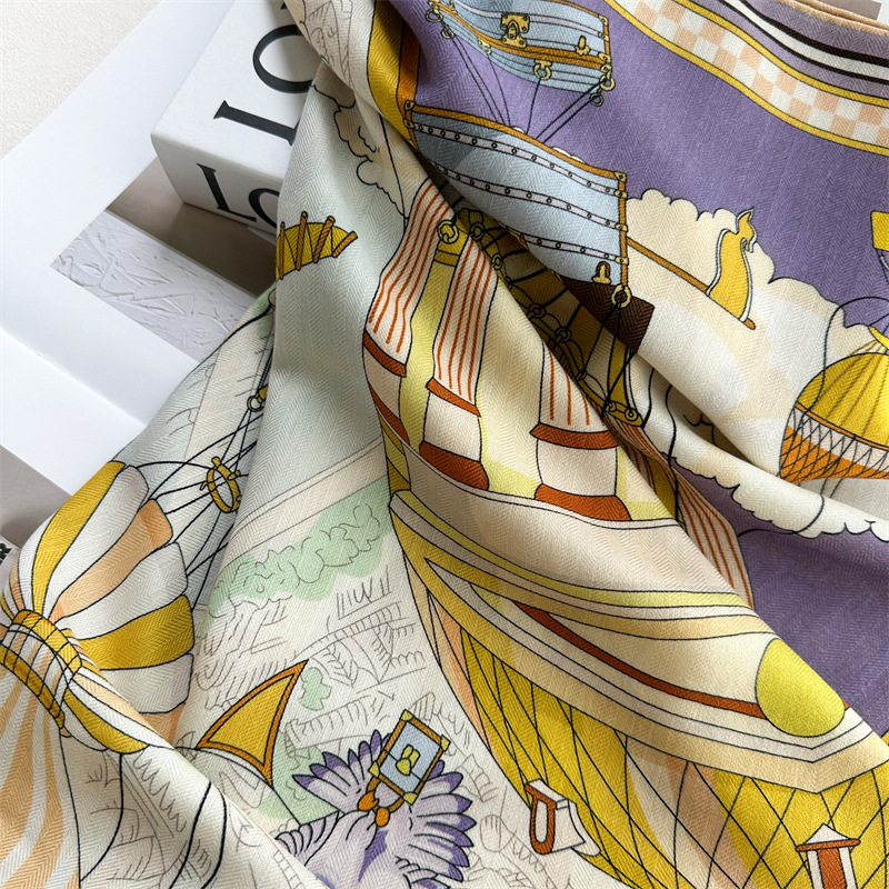 Fashion 135x135cm Silk Wool Sc - Pashmina Wrap Large 리뷰 및 가격